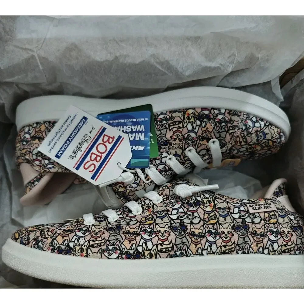 Skechers Womens D’Vine Kitty Cool Cats Slip-Ins Sneakers Size 7.5 Canvas NEW - Picture 12 of 14